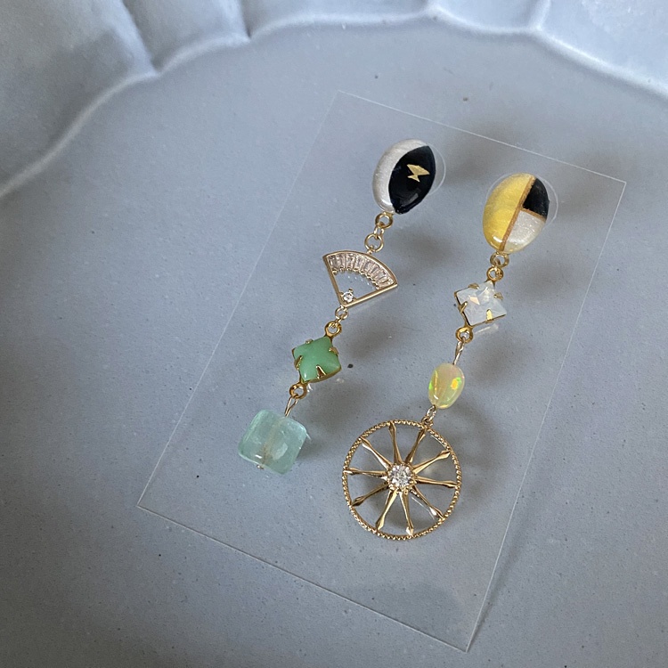 【7/12(水)22時販売】源氏兄弟イメージピアス(KANI 源氏車と扇ver.)