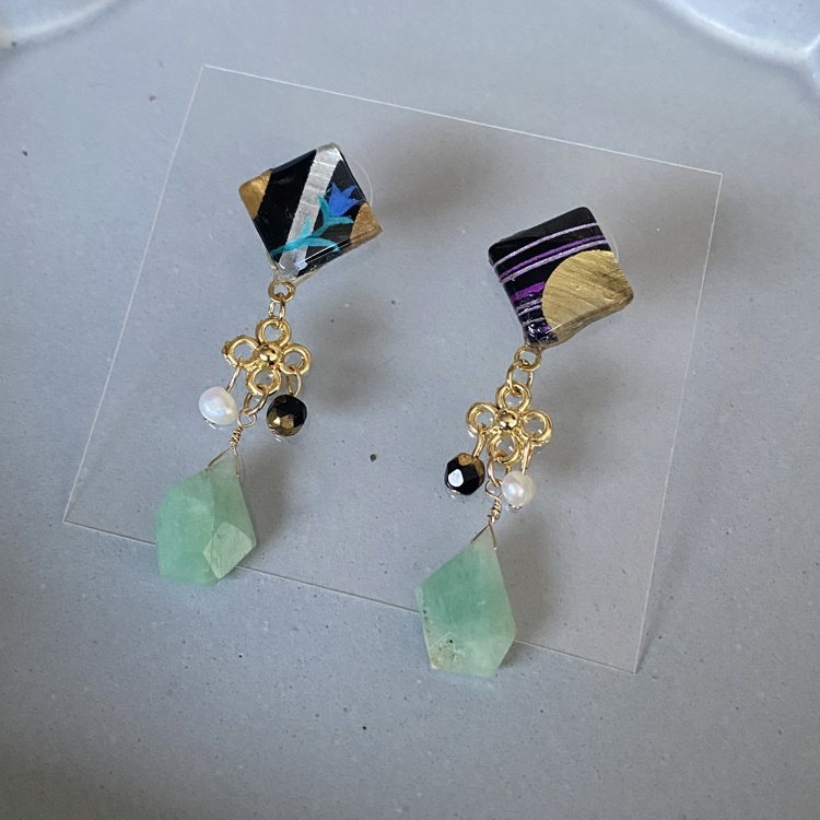 【7/12(水)22時販売】膝丸イメージピアス(KANI 竜胆紫月ver.)