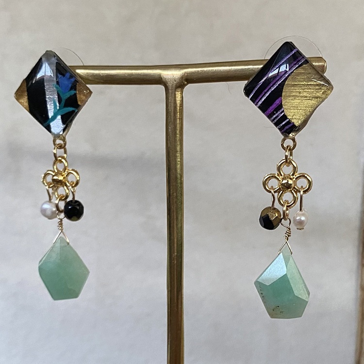 【7/12(水)22時販売】膝丸イメージピアス(KANI 竜胆紫月ver.)