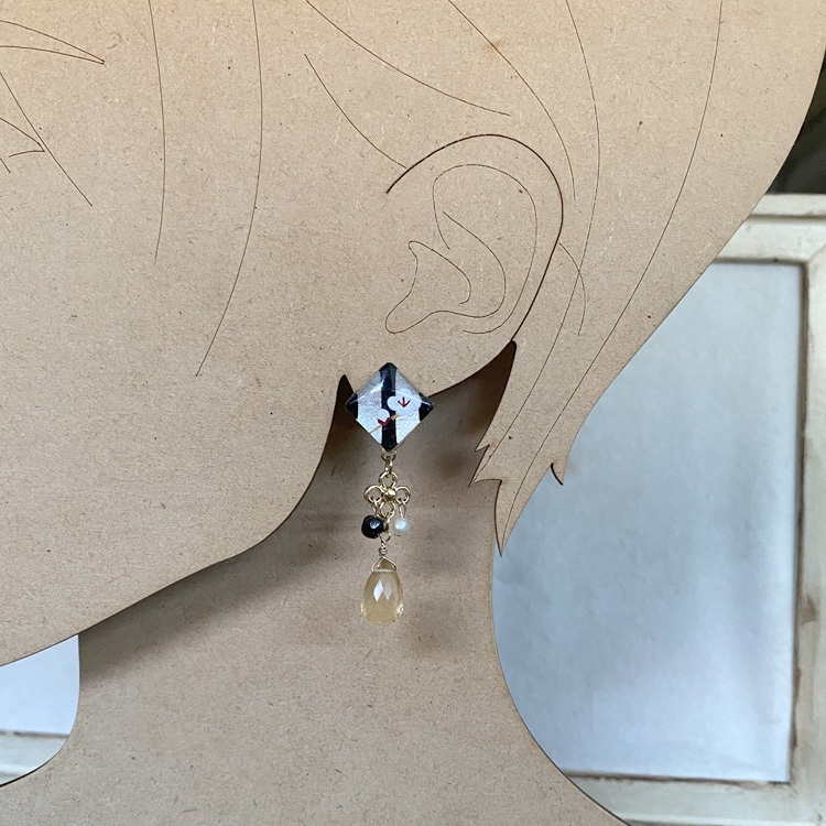 【7/12(水)22時販売】髭切イメージピアス(KANI 北野の梅ver.)