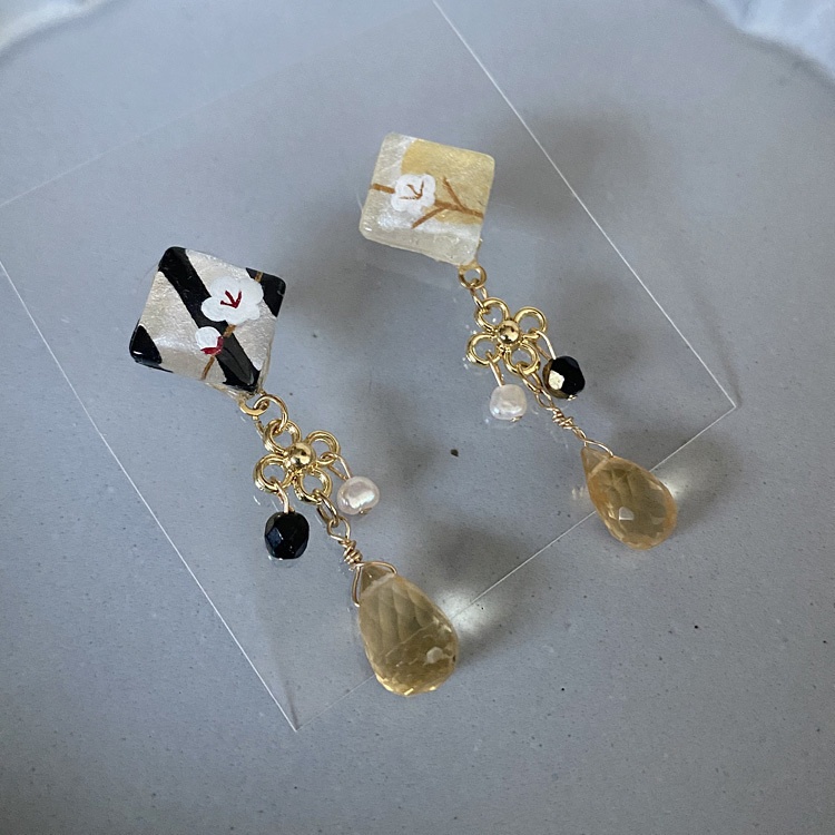 【7/12(水)22時販売】髭切イメージピアス(KANI 北野の梅ver.)