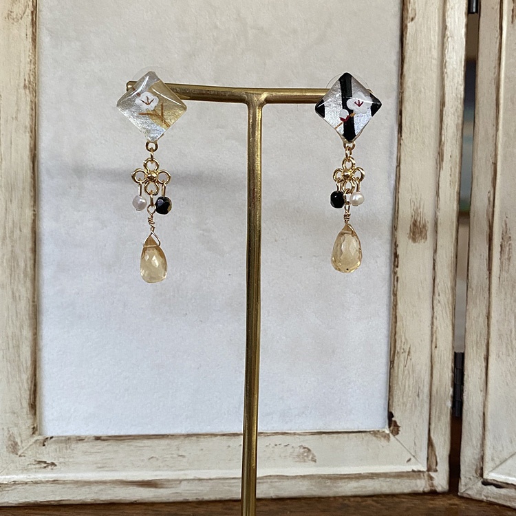 【7/12(水)22時販売】髭切イメージピアス(KANI 北野の梅ver.)