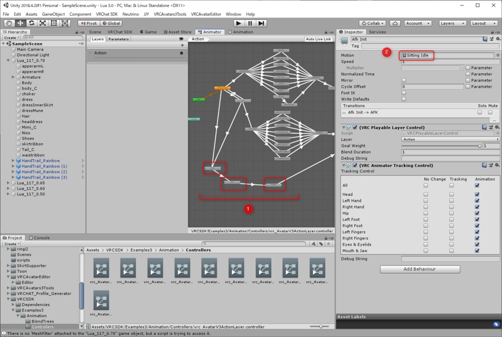 無料 VRChat Avatar3.0用AFKアニメーション クッションは付きません