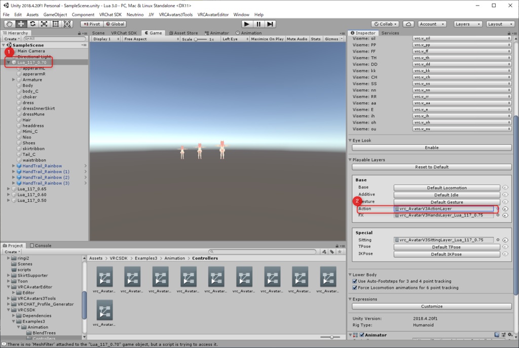 無料 VRChat Avatar3.0用AFKアニメーション クッションは付きません