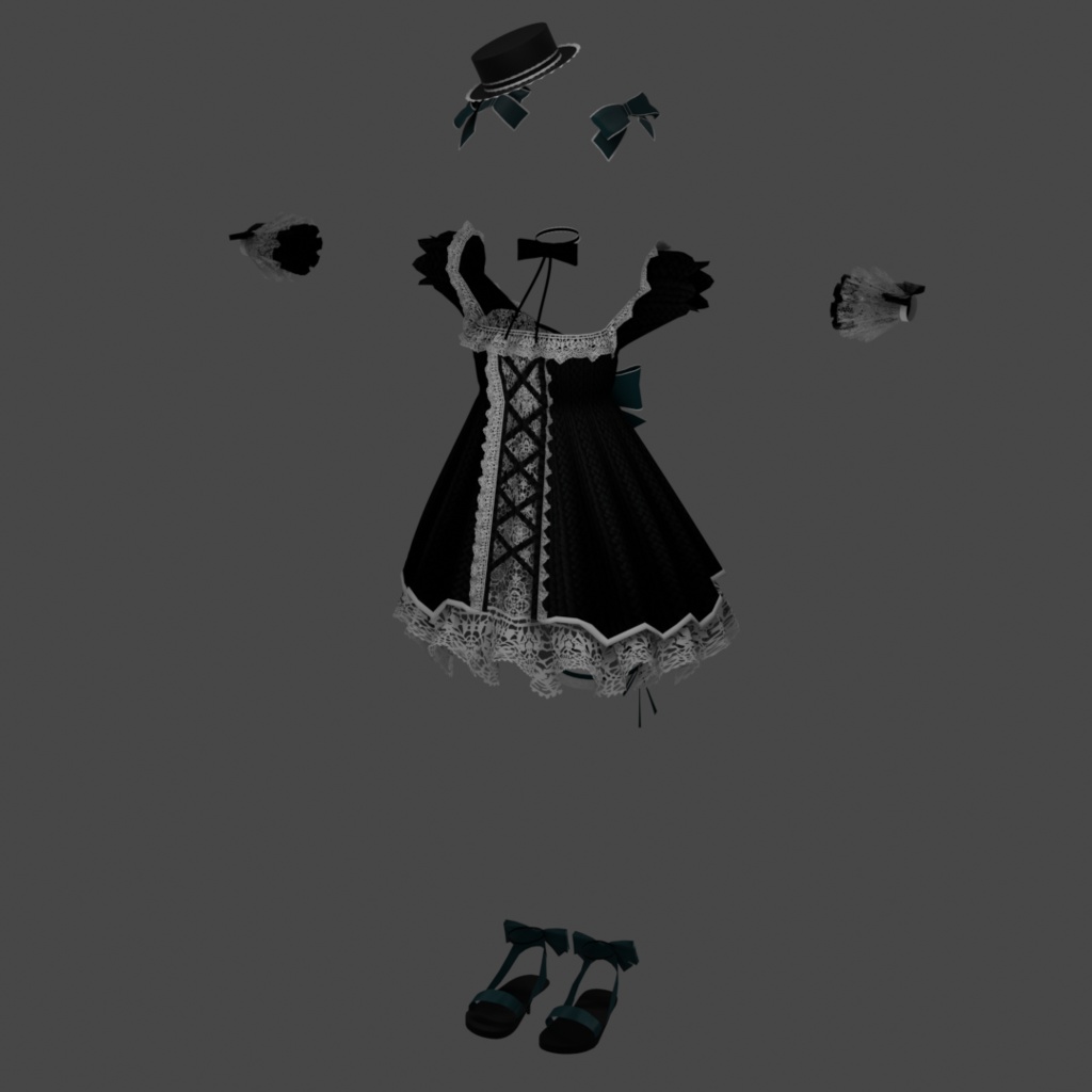 【50%OFF】ここあ用フリルドレス フルセット版 ( Frilled Dress Full Set Version for Kokoa )