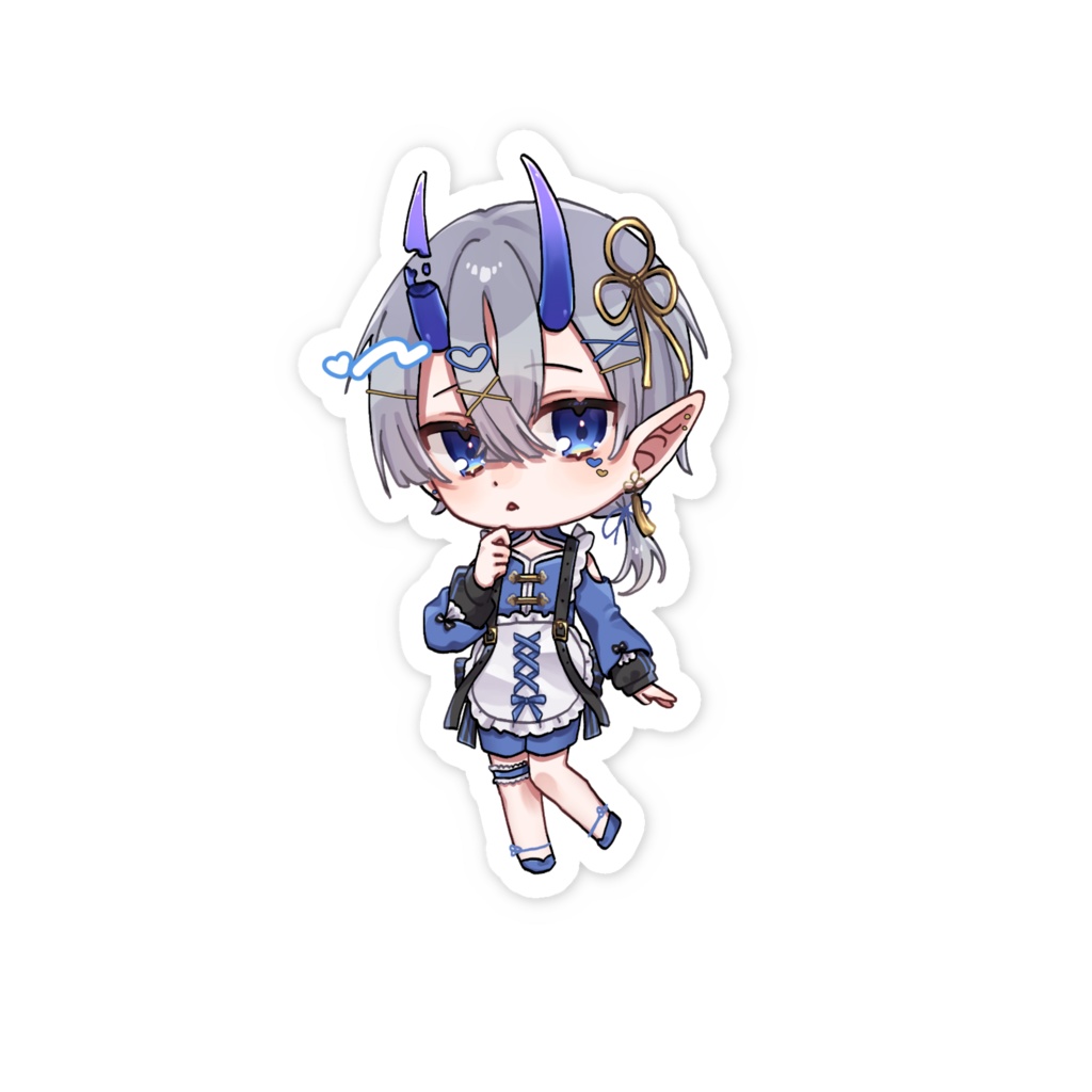 後鬼くんチャイナメイドステッカー