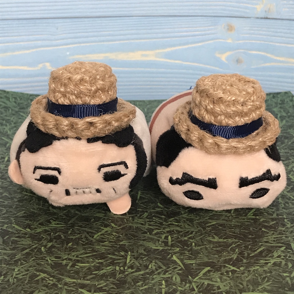 のるさん夏帽子(茶系/紺色リボン)