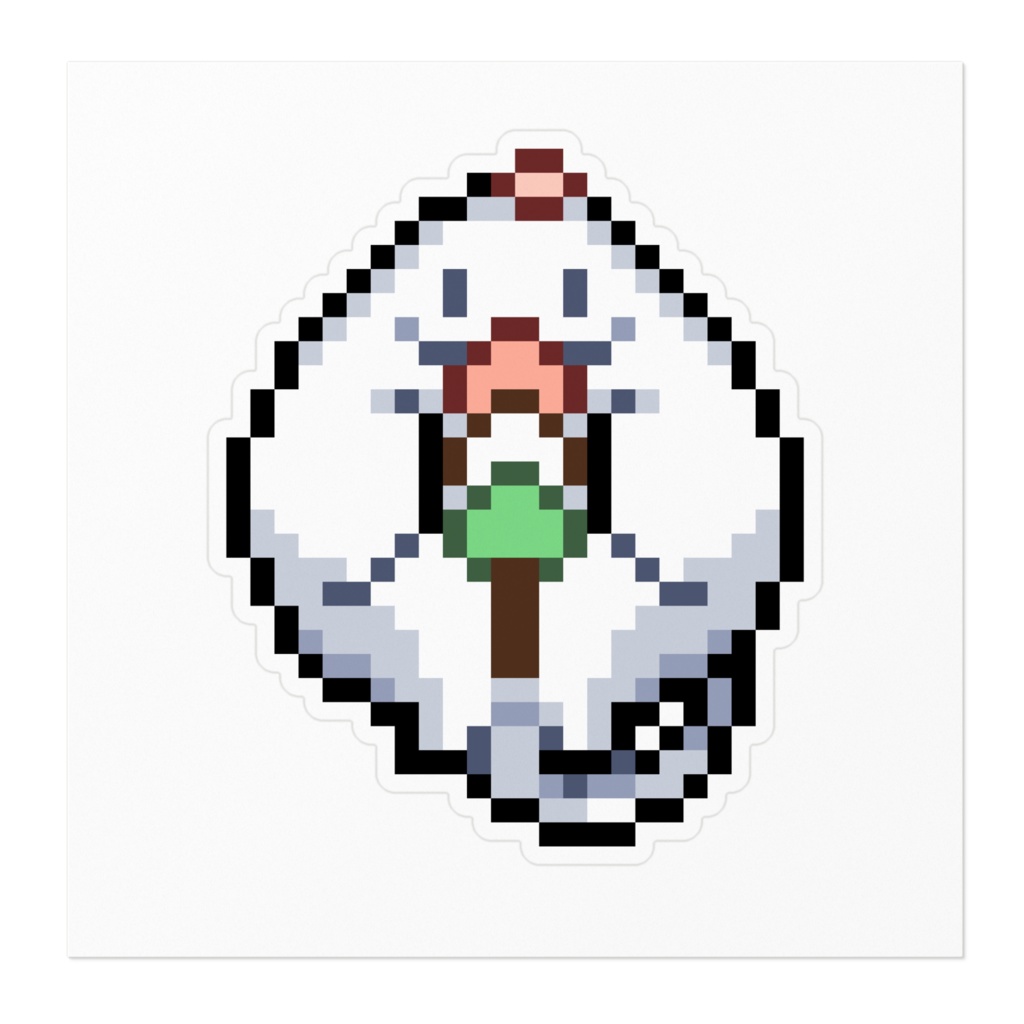 〈お花見〉エイのドット絵ステッカー