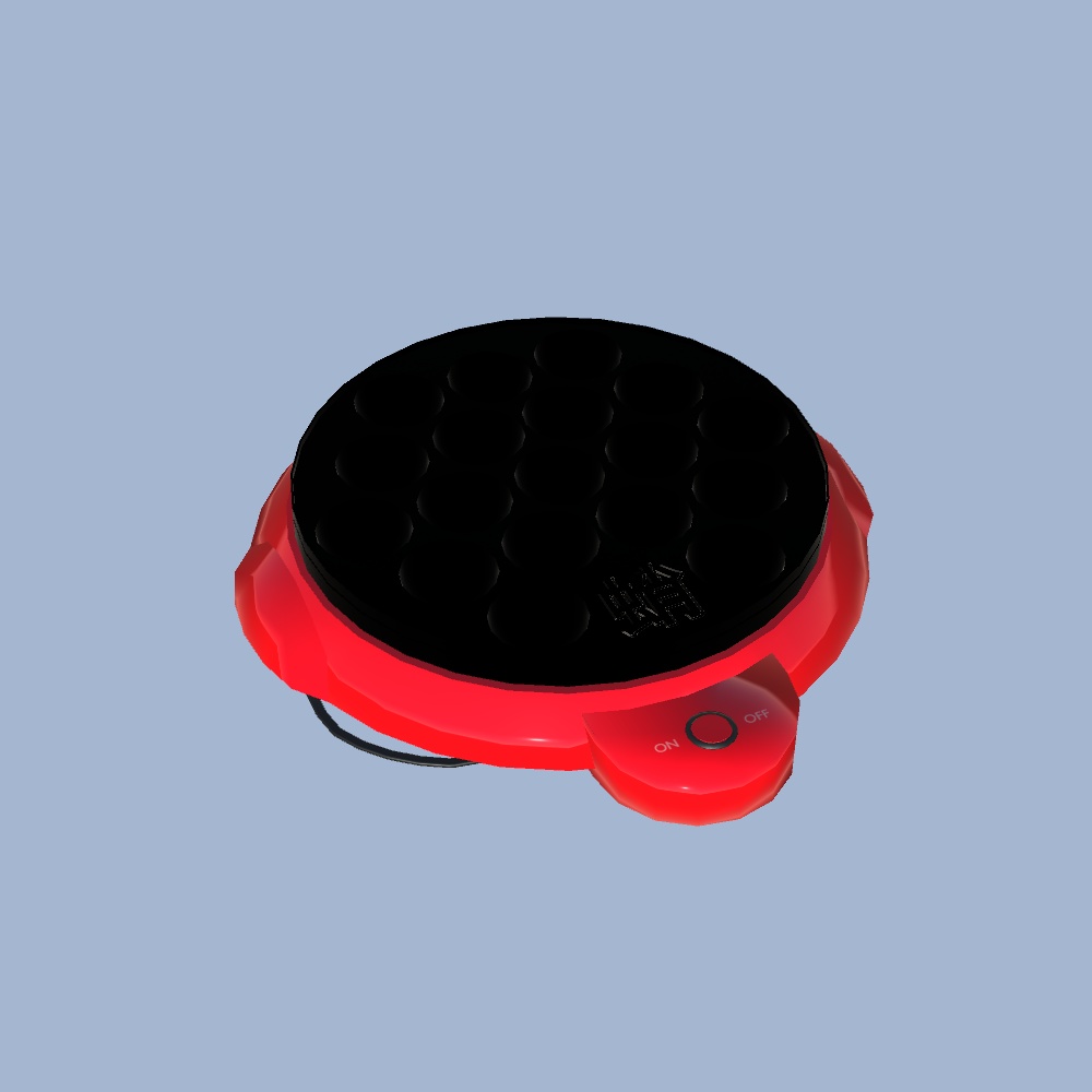 【3Dモデル・VRChat想定】たこ焼き器