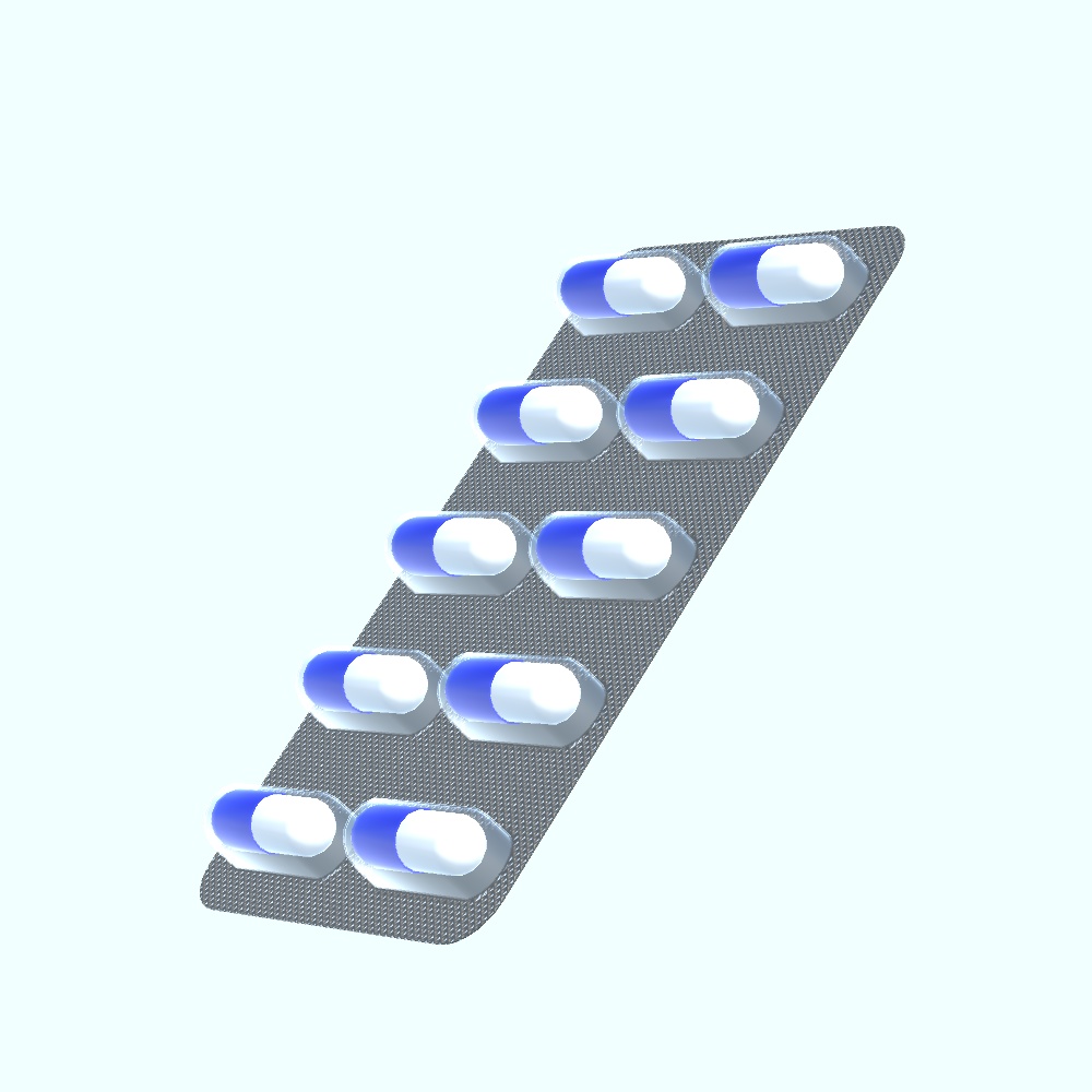 【3Dモデル・VRChat想定】カプセル_薬(錠剤追加)