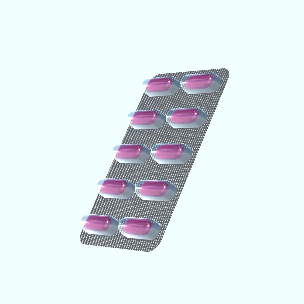 【3Dモデル・VRChat想定】カプセル_薬(錠剤追加)