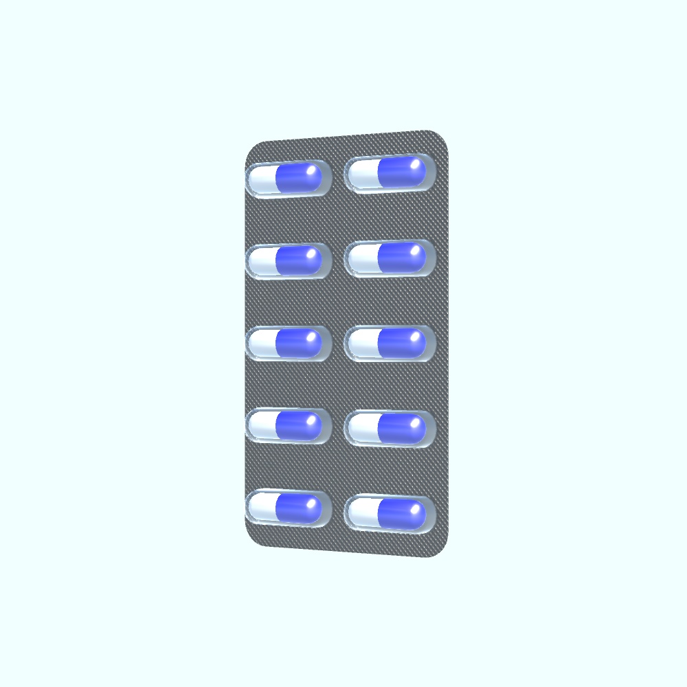 【3Dモデル・VRChat想定】カプセル_薬(錠剤追加)