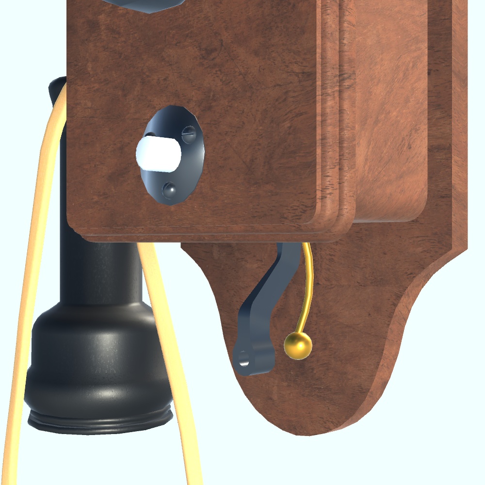 【3Dモデル・VRChat想定】レトロ電話機2