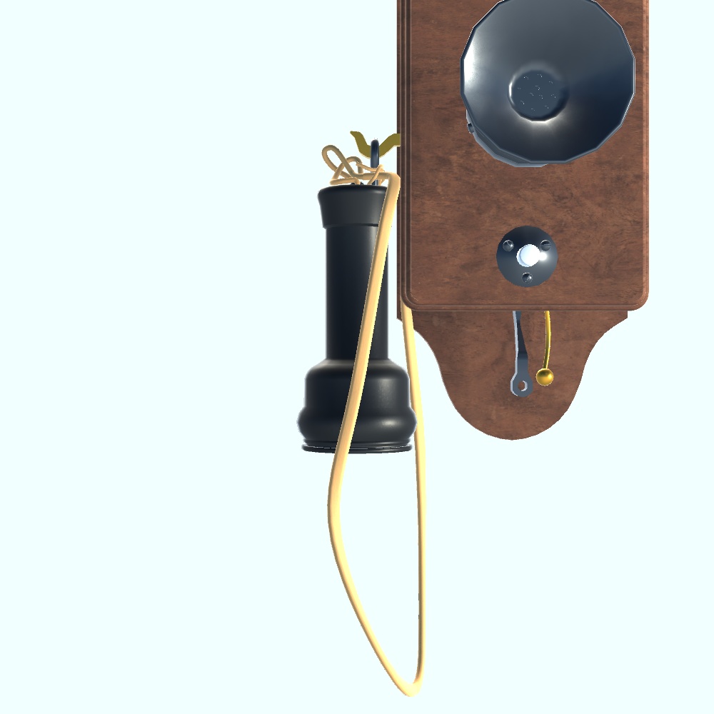 【3Dモデル・VRChat想定】レトロ電話機2