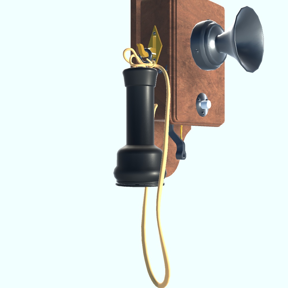 【3Dモデル・VRChat想定】レトロ電話機2