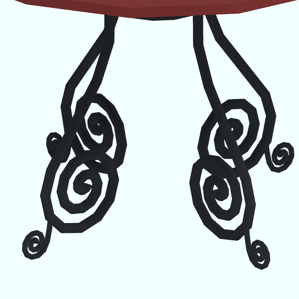 【3Dモデル・VRChat想定】テーブルセット