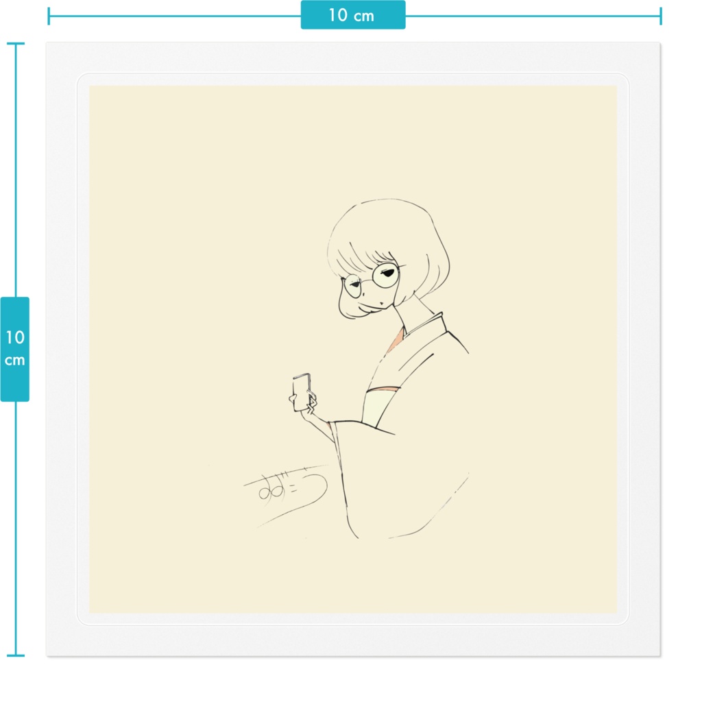 娘とすまあとふぉんステッカー クリア
