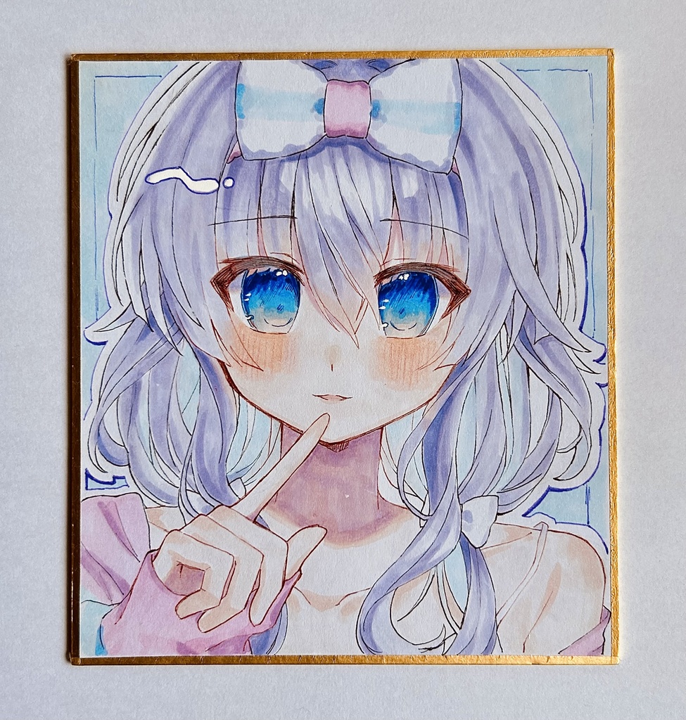 SummerPockets 空門藍 手描きイラスト色紙