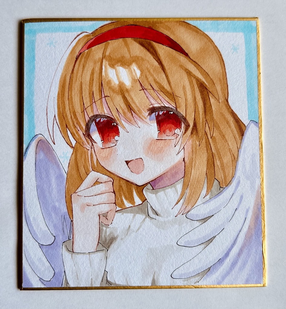 Kanon 月宮あゆ 手描きイラスト色紙