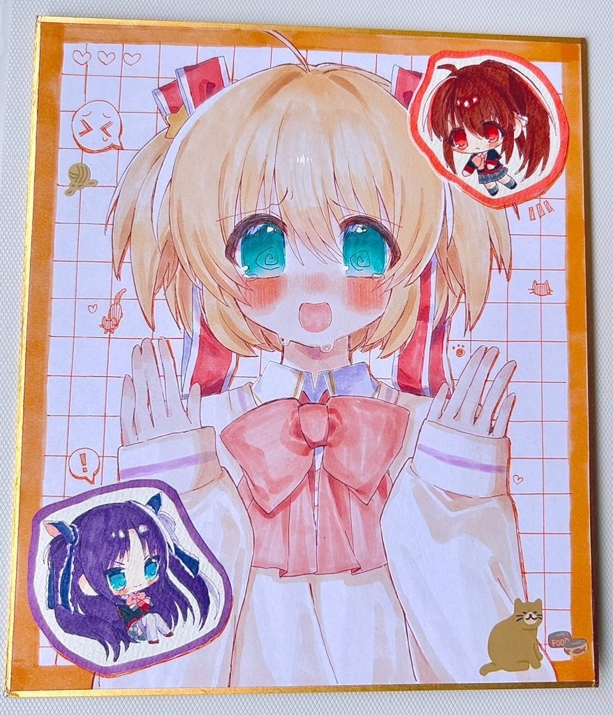 リトルバスターズ! 神北小毬 手描きイラスト大色紙