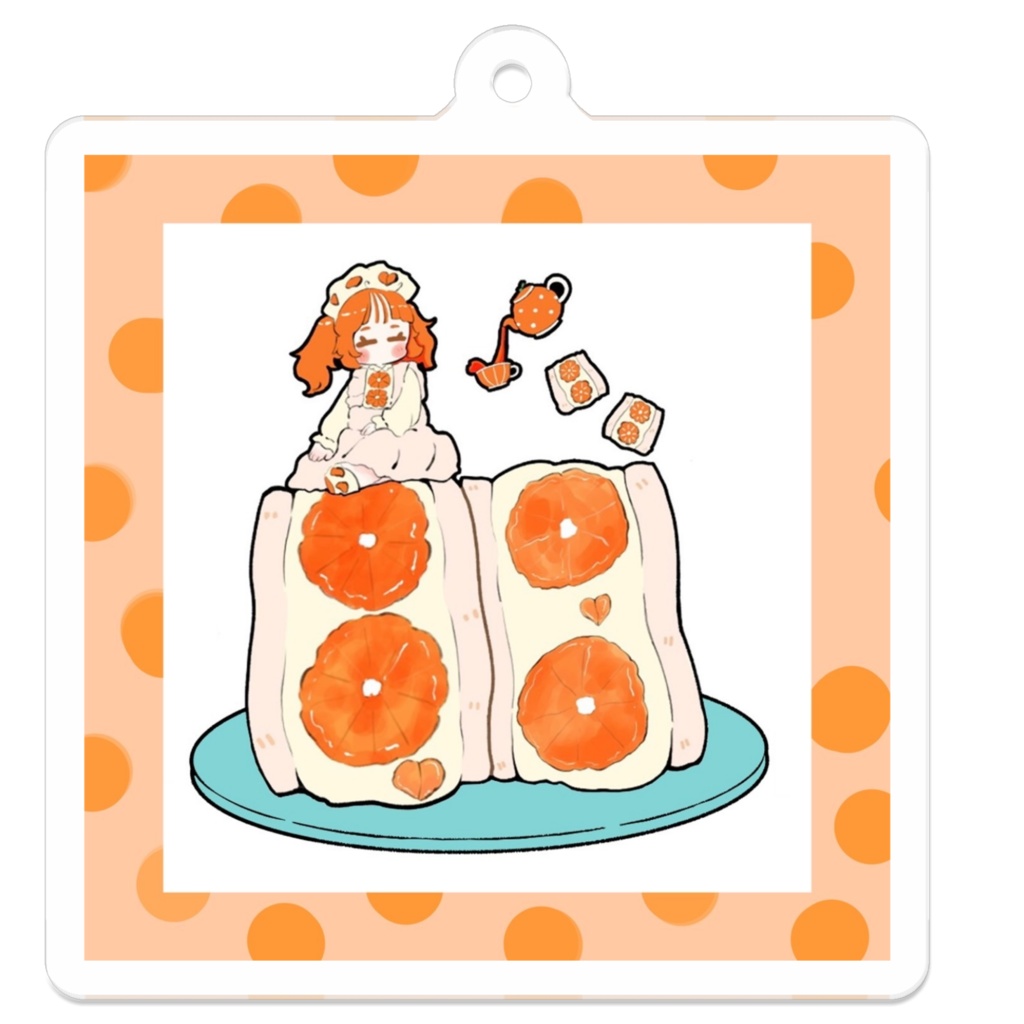 みかんサンド　アクリルキーホルダー