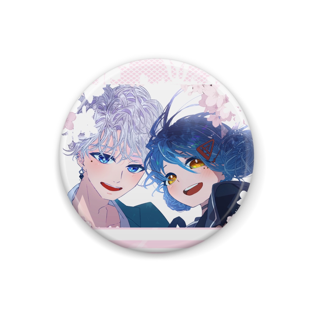 雪湖と保護者(?)の缶バッジ❄️