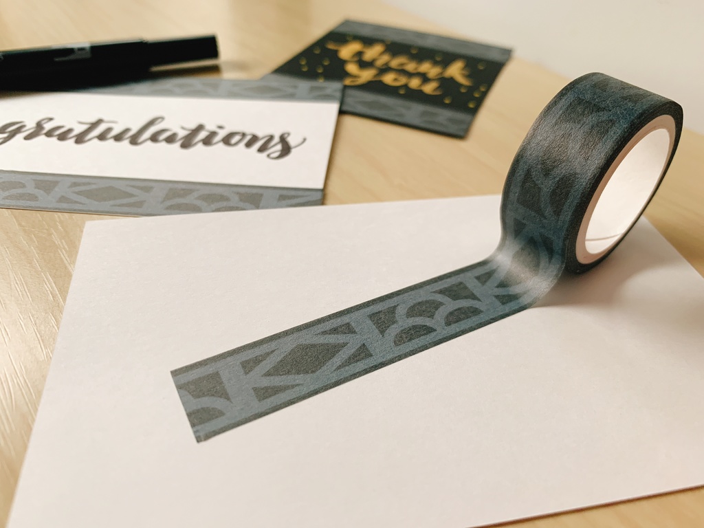 沖縄花ブロック柄マスキングテープ【15mm×5m】