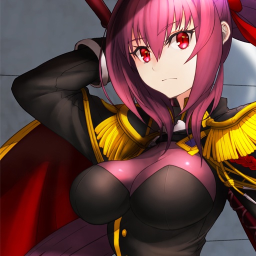 赤い髪の軍服女性