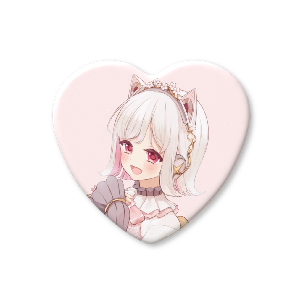 〖受注生産〗花街まるハート缶バッジ