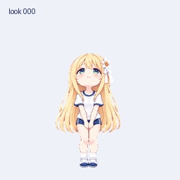【無料/ChatGPT Work用】動くペット「みず」|9種アニメ+16方向見回し|カスタムPets素材