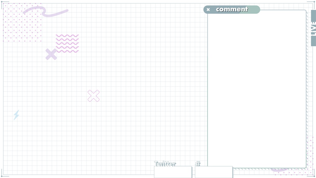 シンプル配信画面セット