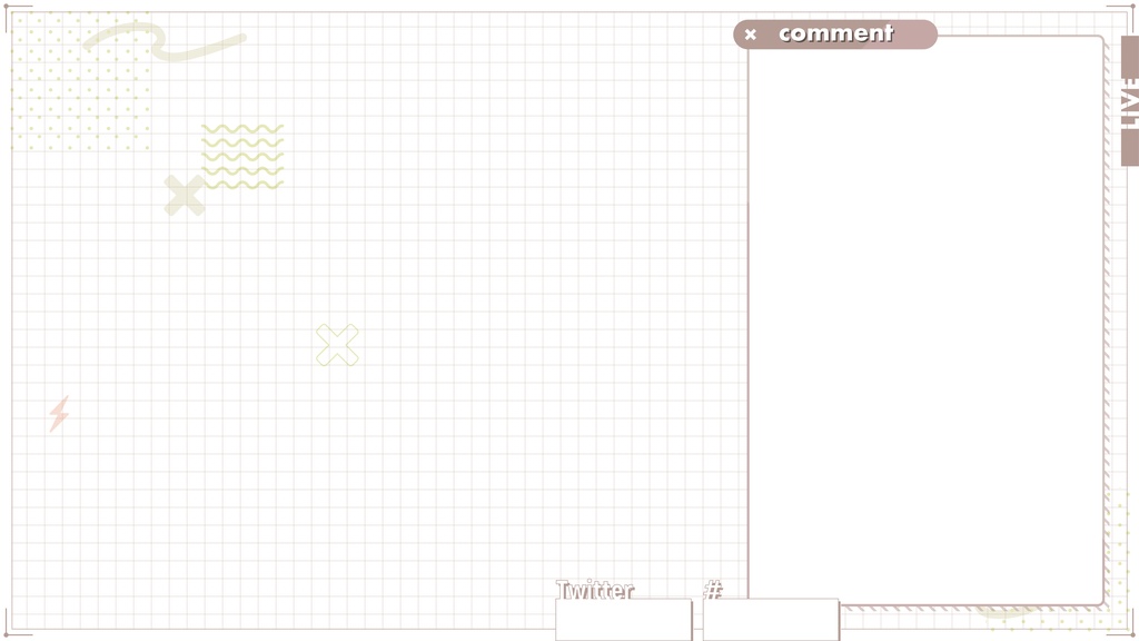 シンプル配信画面セット