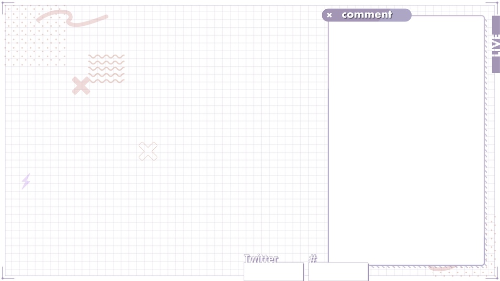 シンプル配信画面セット