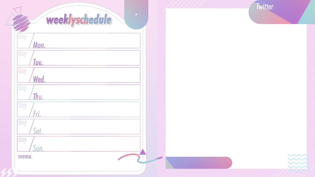 ウィークリースケジュール素材