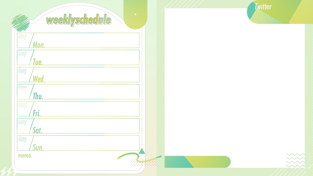 ウィークリースケジュール素材