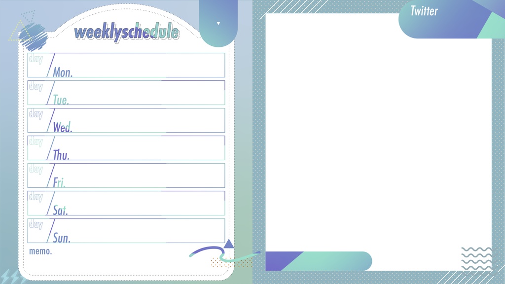 ウィークリースケジュール素材