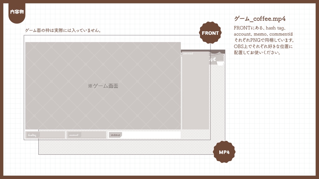動く配信画面3種類セット