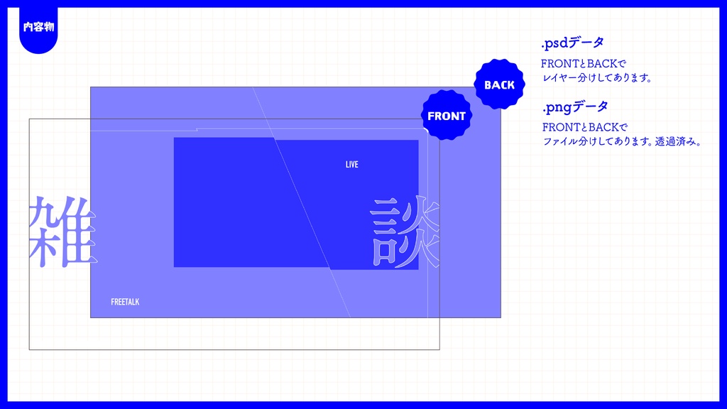 雑談配信サムネイル用フレーム