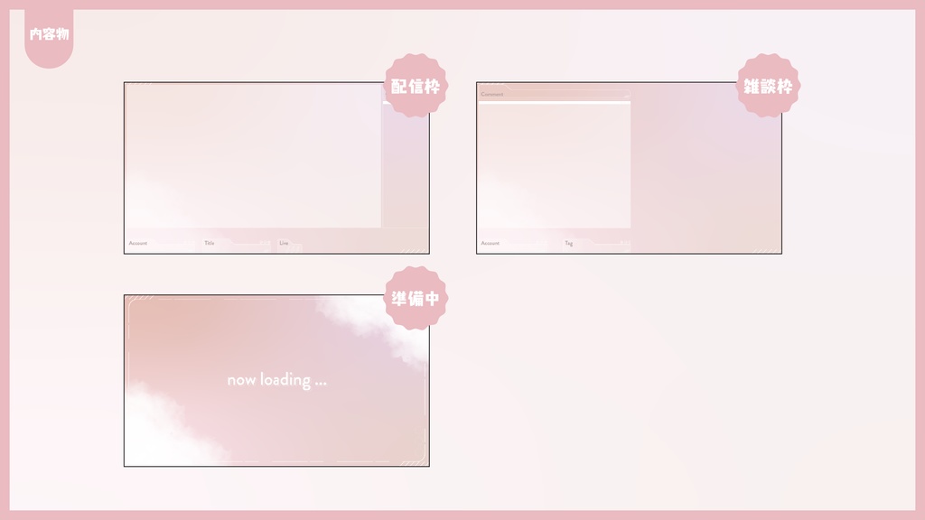 配信画面3種類詰め