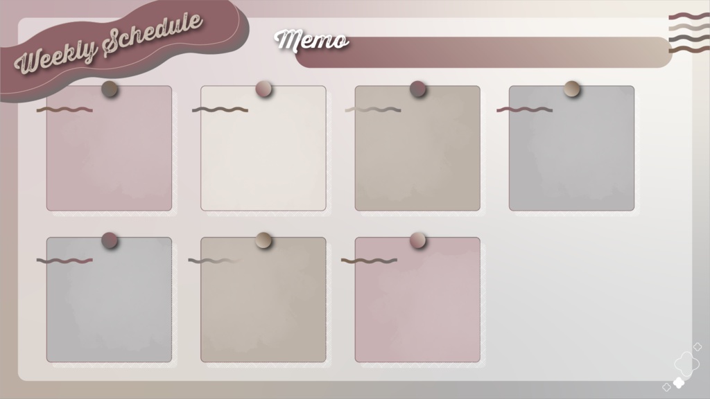 ウィークリースケジュール素材
