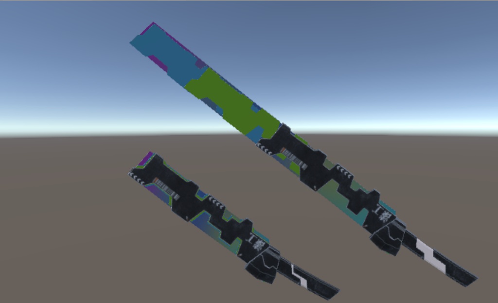 3Dデータ「双剣 漆工」