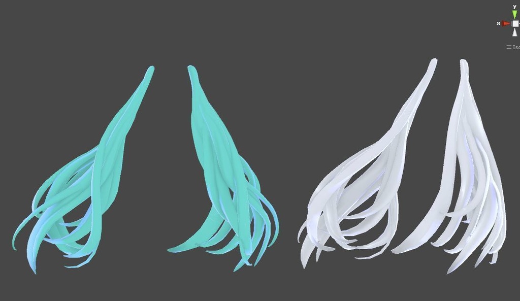 3Dデータ「もこもこツインテール(ダイナミックボーン設定済み)」