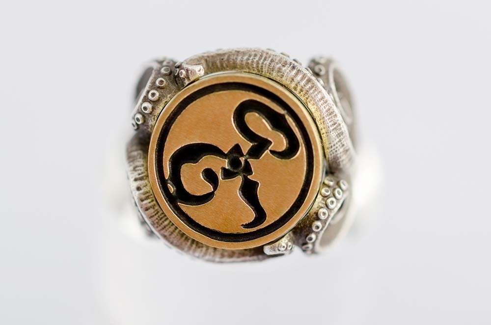 クトゥルフ神話 シグネットリング(ハスター様の触手バージョン)