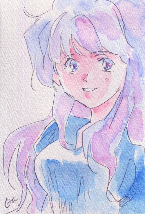 オリジナルキャラ、アン葉書絵額装付き直筆