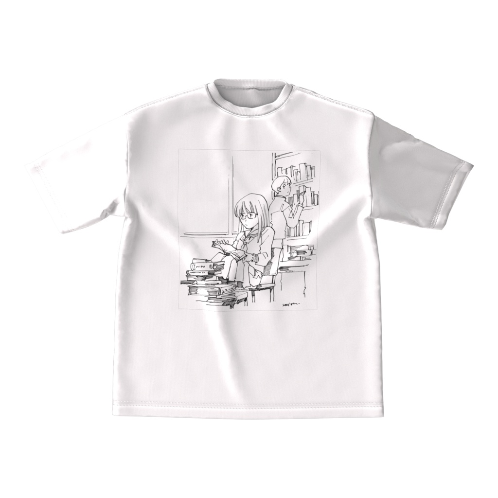 遊び絵ビックシルエットTシャツ