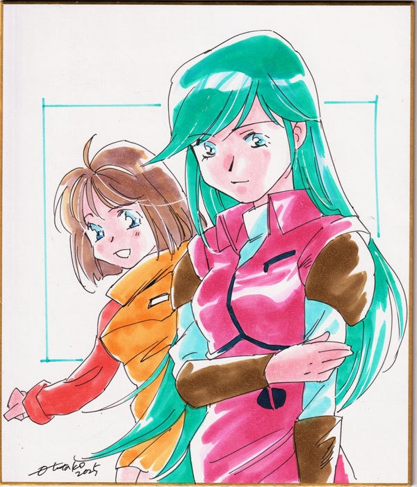 テッカマンブレード、アキとミリー中色紙