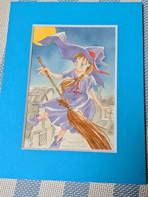 直筆魔女はがき絵額装