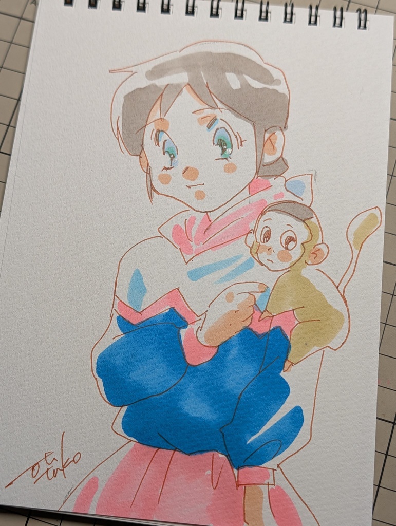 すきに描かせていただきます100均18枚スケブ