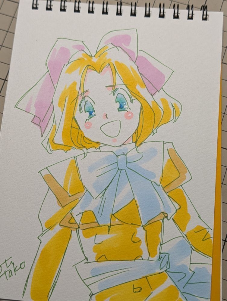 すきに描かせていただきます100均18枚スケブ