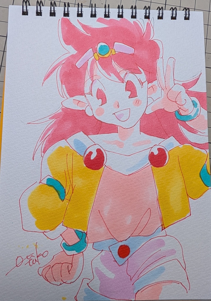 すきに描かせていただきます100均18枚スケブ